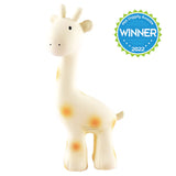 Tikiri Organic Natural Rubber Teether, Rattle & Bath Toy Giraffe