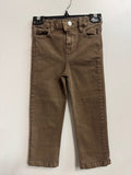 Mandarin & Co Wide Leg Twill Pant Deep Brown