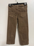 Mandarin & Co Wide Leg Twill Pant Deep Brown