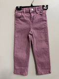 Mandarin & Co Wide Leg Twill Pant Dawn Rose