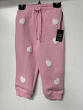 Brunette the Label Oversized Jogger All Over Heart -Bubble Gum