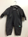 Splashy Fleece-lined 1pc Nylon Rain & Mud Suit Black