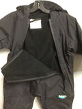 Splashy Fleece-lined 1pc Nylon Rain & Mud Suit Black