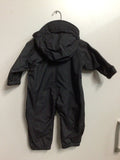 Splashy Fleece-lined 1pc Nylon Rain & Mud Suit Black