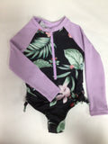 Mandarin & Co 1pc Rashguard Flower Blooml Purple KIDS'