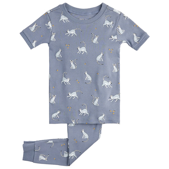 Petit Lem 2pc Pajama Set S/S Lemur Print