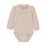 MinyMo Bodysuit LS Sepia Rose