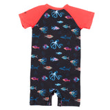Nano 1pc Rashguard Navy & Orange Fish