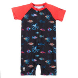 Nano 1pc Rashguard Navy & Orange Fish