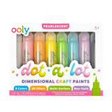 Ooly Dot-a-Lot 3D Dimensional Craft Paint - Pearlescent - Set of 8