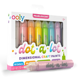 Ooly Dot-a-Lot 3D Dimensional Craft Paint - Pearlescent - Set of 8