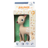 Tikiri Organic Natural Rubber Rattle, Teether & Bath Toy Ralphie The Reindeer