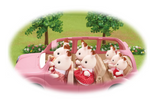 Calico Critters 1910 Family Picnic Van