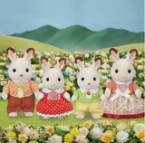 Calico Critters 2290 Chocolate Rabbit Family
