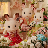 Calico Critters 2290 Chocolate Rabbit Family