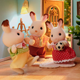 Calico Critters 2290 Chocolate Rabbit Family