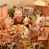 Calico Critters 2290 Chocolate Rabbit Family