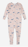 Petit Lem Sleeper Light Pink Dolphins Knit BABY