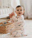 Petit Lem Sleeper Light Pink Dolphins Knit BABY