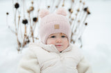 Calikids W2600 Knit 2 PomPom Hat Lotus
