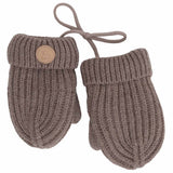 Calikids W2650 Knit Mitten w/cords Mocha