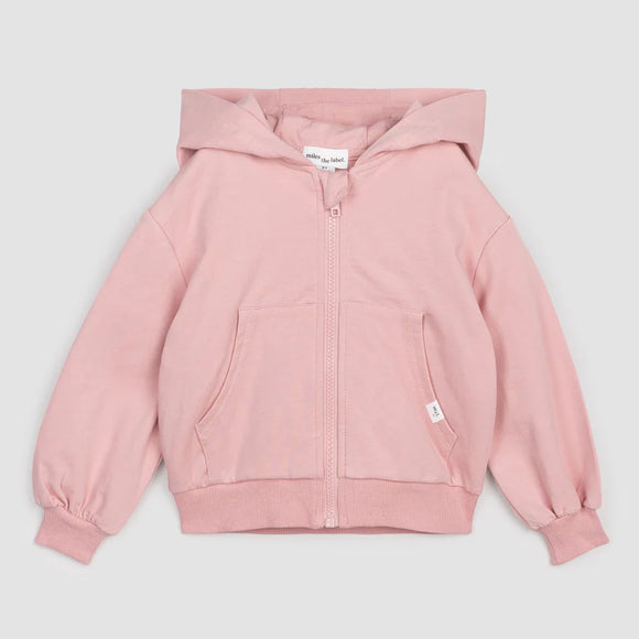 Miles the Label - Baby Zip Hoodie Rose