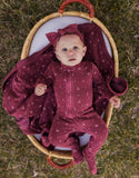 L'oved Baby FINAL SALE 2-Way Zipper Footie Sugarplum Cherries