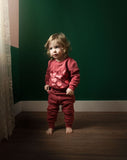 L'oved Baby FINAL SALE Printed Fleece Sweatshirt & Jogger Set Sugarplum Cherries Infant