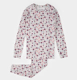 Petit Lem 2pc Pajama Set Poppy Floral on beige KIDS'