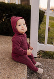 L'oved Baby FINAL SALE Fleece Zipper Romper Sugarplum