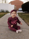 L'oved Baby FINAL SALE Printed Fleece Sweatshirt & Jogger Set Sugarplum Cherries Infant