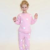 Brunette the Label Crew All Over Heart -Bubble Gum