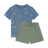MinyMo 2pc Short Set Blue Shadow