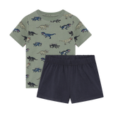 MinyMo 2pc Short Set Lily Pad - Dino