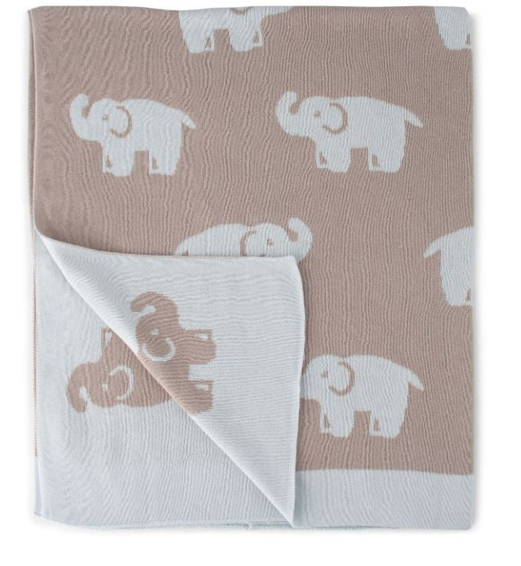 Weegoamigo Hola! Knit Blanket Elliot Elephant