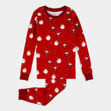 Petit Lem 2pc Pajama Set Hot Cocoa Print on Scarlet KIDS'