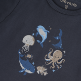 MinyMo Bodysuit Sea Life Odyssey Gray
