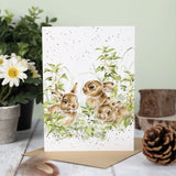 All Occasion Card - Spring Hares Leveret -In The Undergrowth