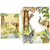 All Occasion Card Safari Animals Foldout