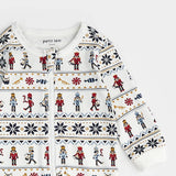 Petit Lem Sleeper Nutcracker Fair Isle Print