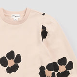 Miles The Label - Bold Flower Print on Almond Fleece Sweater Dress