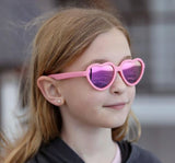 Jan & Jul Polarized Sunglasses Heart Peachy Pink w/aurora lens