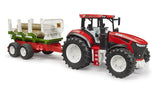 Bruder 03453 ROADMAX Tractor with Forwarding Trailer and 3 tree trunks