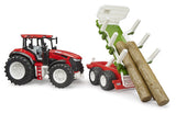 Bruder 03453 ROADMAX Tractor with Forwarding Trailer and 3 tree trunks
