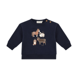 MinyMo Sweatshirt Navy Farm