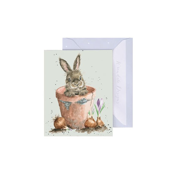 Gift Enclosure Card - The Flower Pot Bunny