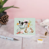 Gift Enclosure Card - 'Sleeping on the Job' Border Collie