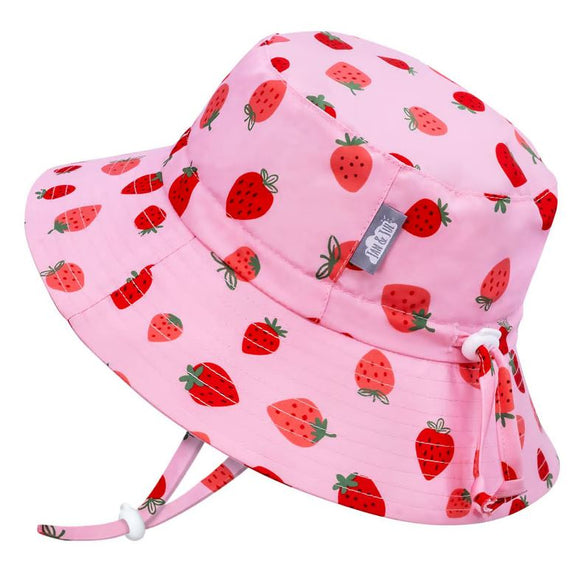 Jan & Jul Sun Hat Aqua Dry Bucket Pink Strawberry
