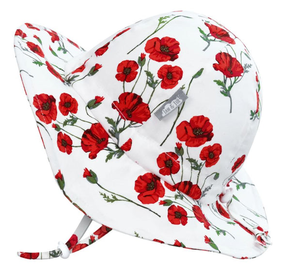 Jan & Jul FINAL SALE Sun Hat Cotton Floppy Red Poppy