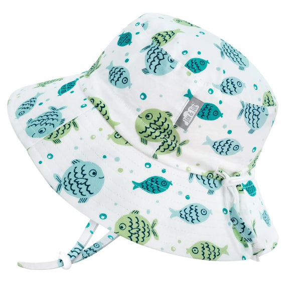 Jan & Jul FINAL SALE Sun Hat Cotton Bucket Fish Friends